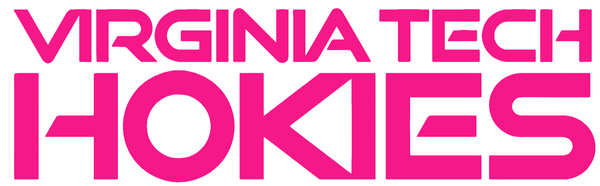 Virginia Tech Hokies Hot Pink Team Name Logo Premium DieCut Vinyl Decal PICK SIZE