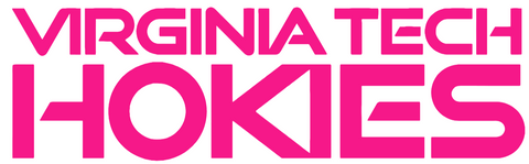 Virginia Tech Hokies Hot Pink Team Name Logo Premium DieCut Vinyl Decal PICK SIZE
