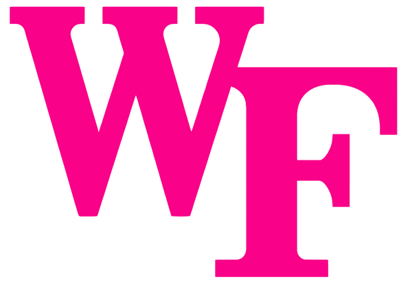 Wake Forest Demon Deacons HOT PINK Team Logo Premium DieCut Vinyl Decal PICK SIZE