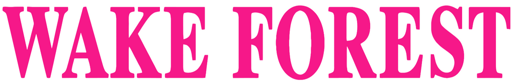 Wake Forest Demon Deacons Hot Pink Team Name Logo Premium DieCut Vinyl Decal PICK SIZE