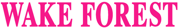 Wake Forest Demon Deacons Hot Pink Team Name Logo Premium DieCut Vinyl Decal PICK SIZE