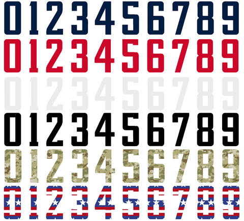 Washington Capitals Helmet Jersey Style Vinyl Number Decal Sheet Set of 50 #0-9 - Pick Color & Size