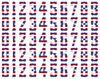 Washington Capitals Helmet Jersey Style Vinyl Number Decal Sheet Set of 50 #0-9 - Pick Color & Size