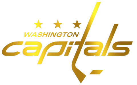 Washington Capitals GOLD CHROME MIRROR Team Logo Premium DieCut Vinyl Decal PICK SIZE