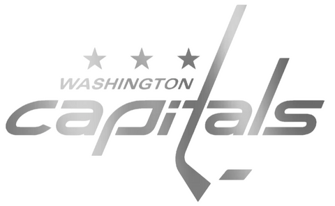 Washington Capitals SILVER CHROME MIRROR Team Logo Premium DieCut Vinyl Decal PICK SIZE
