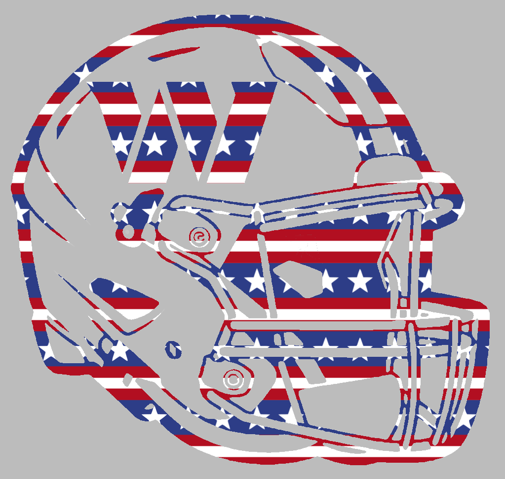 Washington Commanders Football Helmet Stars & Stripes USA American Flag Vinyl Decal PICK SIZE