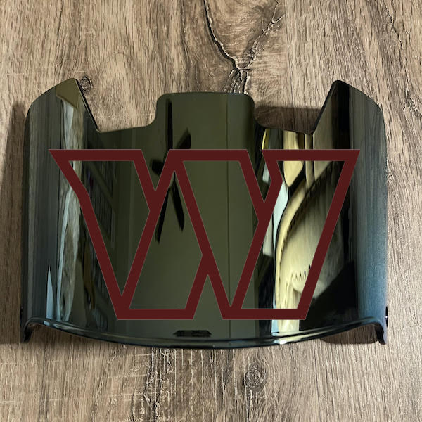 Washington Commanders Redskins Full Size Football Helmet Visor Shield Gold Iridium Mirror w/ Clips - PICK LOGO COLOR