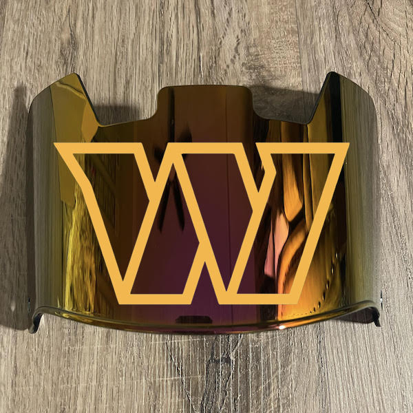 Washington Commanders Redskins Full Size Football Helmet Visor Shield Red Iridium Mirror w/ Clips - PICK LOGO COLOR