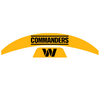 Washington Commanders MIDI Mid Size SpeedFlex Football Helmet Front & Back Bumper Decal Set - Pick Color