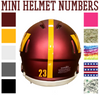 Washington Commanders Jersey Style Vinyl Number Decal Sheet Set of 50 #0-9 - Pick Color & Size