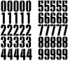 Washington Commanders Jersey Style Vinyl Number Decal Sheet Set of 50 #0-9 - Pick Color & Size
