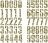 Washington Commanders Jersey Style Vinyl Number Decal Sheet Set of 50 #0-9 - Pick Color & Size