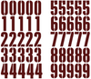 Washington Commanders Jersey Style Vinyl Number Decal Sheet Set of 50 #0-9 - Pick Color & Size