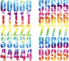 Washington Commanders Jersey Style Vinyl Number Decal Sheet Set of 50 #0-9 - Pick Color & Size