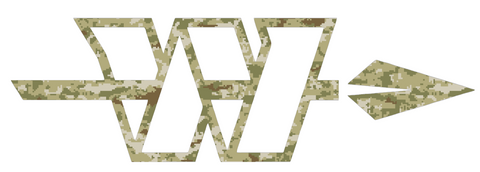 Washington Commanders Salute to Service Spear Logo Camouflage Camo Vinyl Decal PICK SIZE