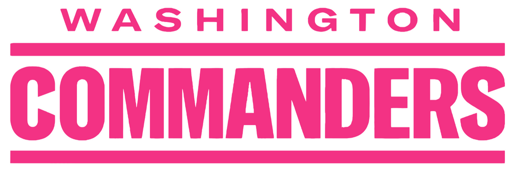 Washington Commanders Hot Pink Team Name Logo Premium DieCut Vinyl Decal PICK COLOR & SIZE