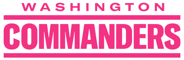 Washington Commanders Hot Pink Team Name Logo Premium DieCut Vinyl Decal PICK COLOR & SIZE