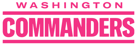 Washington Commanders Hot Pink Team Name Logo Premium DieCut Vinyl Decal PICK COLOR & SIZE