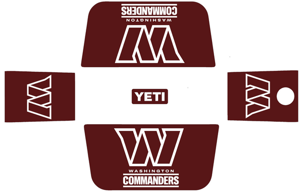 Washington Commanders Wrap Kit for YETI Hard Coolers Tundra Roadie Haul PICK COLOR