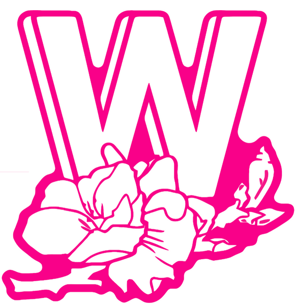 Washington Nationals Hot Pink City Connect W Blossom Logo Premium DieCut Vinyl Decal PICK SIZE