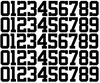 Washington Nationals Baseball Helmet Jersey Style Vinyl Number Decal Sheet Set of 50 #0-9 - Pick Color & Size