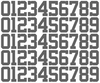 Washington Nationals Baseball Helmet Jersey Style Vinyl Number Decal Sheet Set of 50 #0-9 - Pick Color & Size