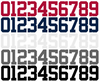 Washington Nationals Baseball Helmet Jersey Style Vinyl Number Decal Sheet Set of 50 #0-9 - Pick Color & Size