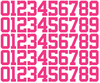 Washington Nationals Baseball Helmet Jersey Style Vinyl Number Decal Sheet Set of 50 #0-9 - Pick Color & Size