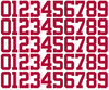 Washington Nationals Baseball Helmet Jersey Style Vinyl Number Decal Sheet Set of 50 #0-9 - Pick Color & Size