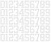 Washington Nationals Baseball Helmet Jersey Style Vinyl Number Decal Sheet Set of 50 #0-9 - Pick Color & Size