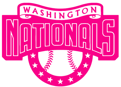 Washington Nationals Hot Pink Retro Throwback Logo Premium DieCut Vinyl Decal PICK SIZE