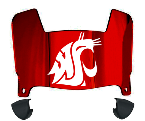 Washington State Cougars Mini Football Helmet Visor Shield w/ Clips - PICK VISOR & LOGO COLOR