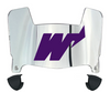 Weber State Wildcats Mini Football Helmet Visor Shield w/ Clips - PICK VISOR & LOGO COLOR