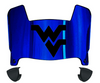 West Virginia Mountaineers Mini Football Helmet Visor Shield w/ Clips - PICK VISOR & LOGO COLOR