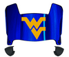 West Virginia Mountaineers Mini Football Helmet Visor Shield w/ Clips - PICK VISOR & LOGO COLOR