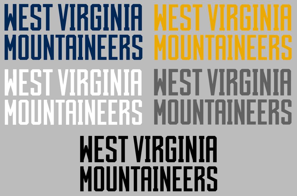 West Virginia Mountaineers Team Name Logo Premium DieCut Vinyl Decal PICK COLOR & SIZE