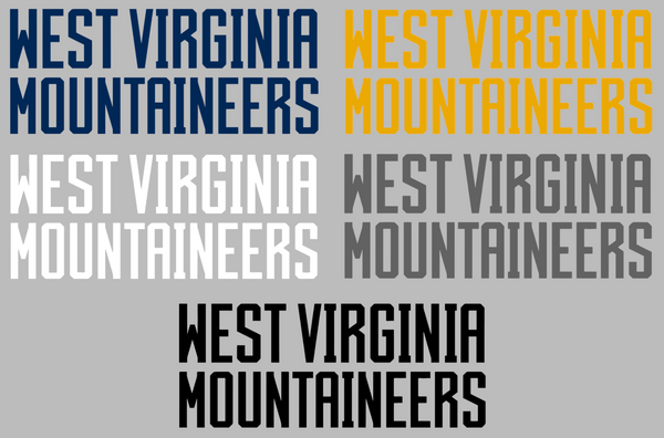 West Virginia Mountaineers Team Name Logo Premium DieCut Vinyl Decal PICK COLOR & SIZE