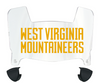 West Virginia Mountaineers Mini Football Helmet Visor Shield w/ Clips - PICK VISOR & LOGO COLOR