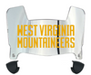 West Virginia Mountaineers Mini Football Helmet Visor Shield w/ Clips - PICK VISOR & LOGO COLOR