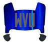 West Virginia Mountaineers Mini Football Helmet Visor Shield w/ Clips - PICK VISOR & LOGO COLOR