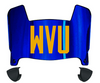 West Virginia Mountaineers Mini Football Helmet Visor Shield w/ Clips - PICK VISOR & LOGO COLOR