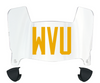 West Virginia Mountaineers Mini Football Helmet Visor Shield w/ Clips - PICK VISOR & LOGO COLOR
