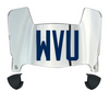 West Virginia Mountaineers Mini Football Helmet Visor Shield w/ Clips - PICK VISOR & LOGO COLOR