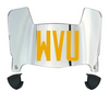 West Virginia Mountaineers Mini Football Helmet Visor Shield w/ Clips - PICK VISOR & LOGO COLOR