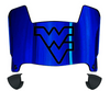 West Virginia Mountaineers Mini Football Helmet Visor Shield w/ Clips - PICK VISOR & LOGO COLOR