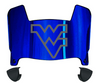 West Virginia Mountaineers Mini Football Helmet Visor Shield w/ Clips - PICK VISOR & LOGO COLOR