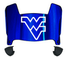 West Virginia Mountaineers Mini Football Helmet Visor Shield w/ Clips - PICK VISOR & LOGO COLOR