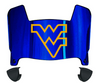 West Virginia Mountaineers Mini Football Helmet Visor Shield w/ Clips - PICK VISOR & LOGO COLOR