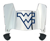 West Virginia Mountaineers Mini Football Helmet Visor Shield w/ Clips - PICK VISOR & LOGO COLOR