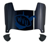 West Virginia Mountaineers Mini Football Helmet Visor Shield w/ Clips - PICK VISOR & LOGO COLOR